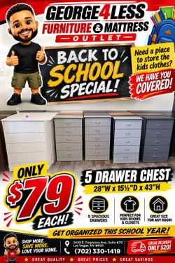5 drawer chest (SPECIAL) AUGUST ONLY