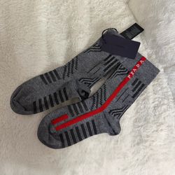 Prada Grey Re Nylon Socks Brand New Never Worn
