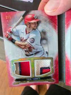 $(contact info removed) TOPPS Triple Threads Trea Turner 1/1 Patch Booklet.