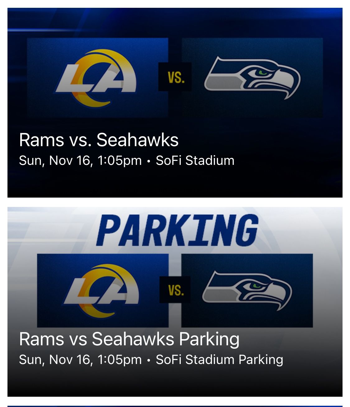 Rams vs Seahawks