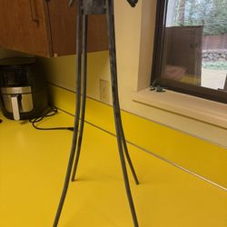 Vintage Brutalist Style Tripod, Plant, Mid-Century Modern Pedestal Plant Stand