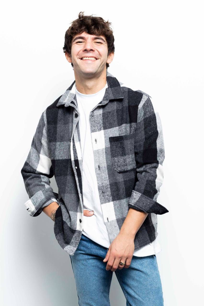 Men's Plaid Shirt Long Sleeves Classic Flannel Shirt Button Up Shirt Jacket Tops