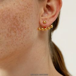 Stylish golden adjustable earrings 