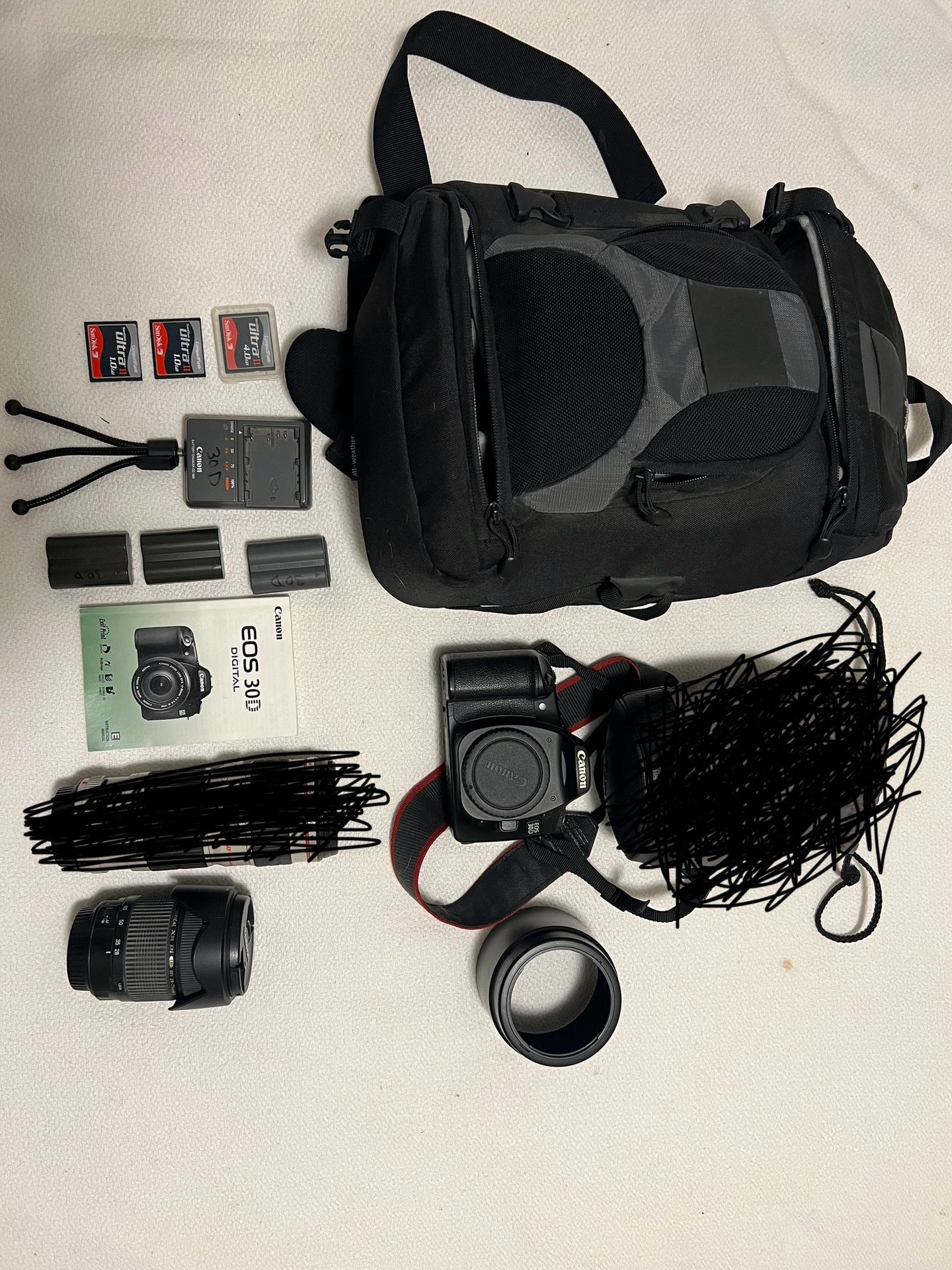 Canon EOS 30D Camera + Extras