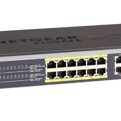 NETGEAR JGS524PE-100NAS 24-Port Gigabit Smart Managed Plus Switch, 100w PoE, L2, ProSAFE Lifetime Protection