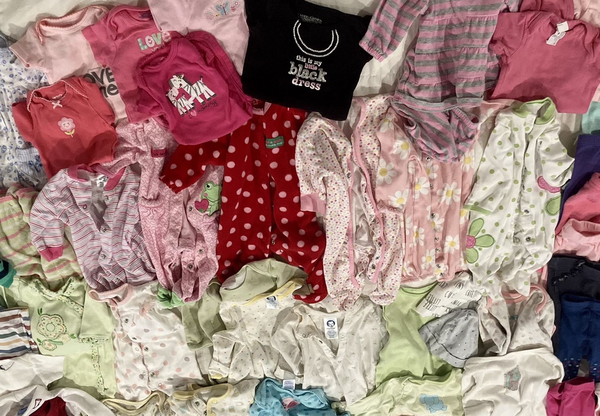 48 Pieces, Newborn Clothes, Baby Girl Clothes, NB Clothes, Baby Pajamas