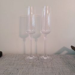 Champagne Flutes, Crystal 