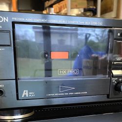 VINTAGE 1991 DENON DRW-750 DUAL~CASSETTE PLAYER/RECORDER/COPIER DOLBY B/C & HX-PRO…