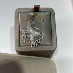 6.3 Grams 10kt Diamond Texas Pendant 