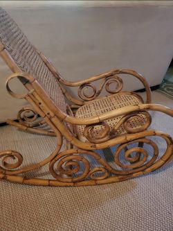 Bamboo Rocking Chair Vintage