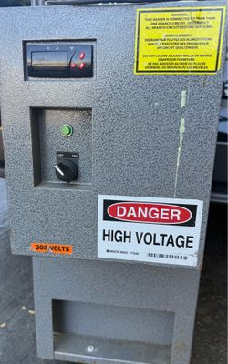 BugWiser 208V 10kW bedbug heater—high-voltage power