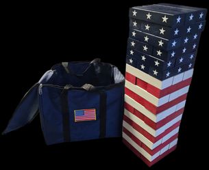 Patriotic Tumbling Tower Game