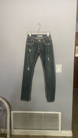 Luce's Jeans Dark Wash Distressed Skinny Jeans