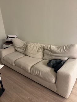 Cream Fabric 3-Seater Sofa