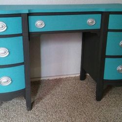 Old school desk repainted with chalk paint