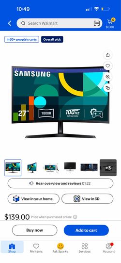 Samsung Curved monitor 27”