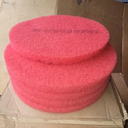 3M 13 inch Red Buffer Pad 175 - 600 RPM (2) Box with 10 Pads