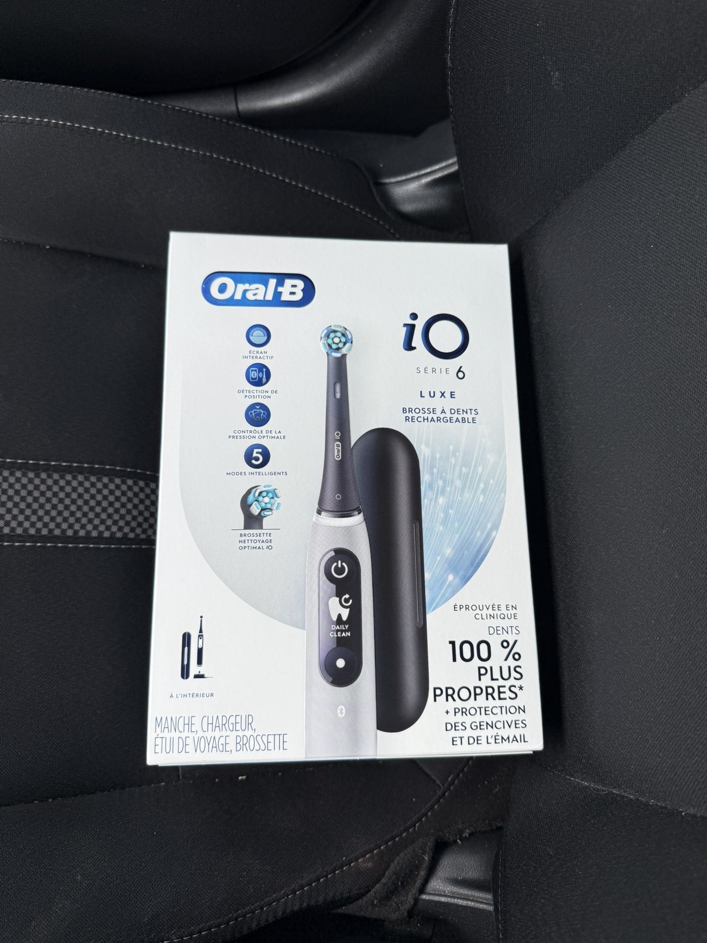 NEW Oral-B iO Series 6 LUXE Rechargeable Toothbrush w/5 Smart Modes - Gray Opal