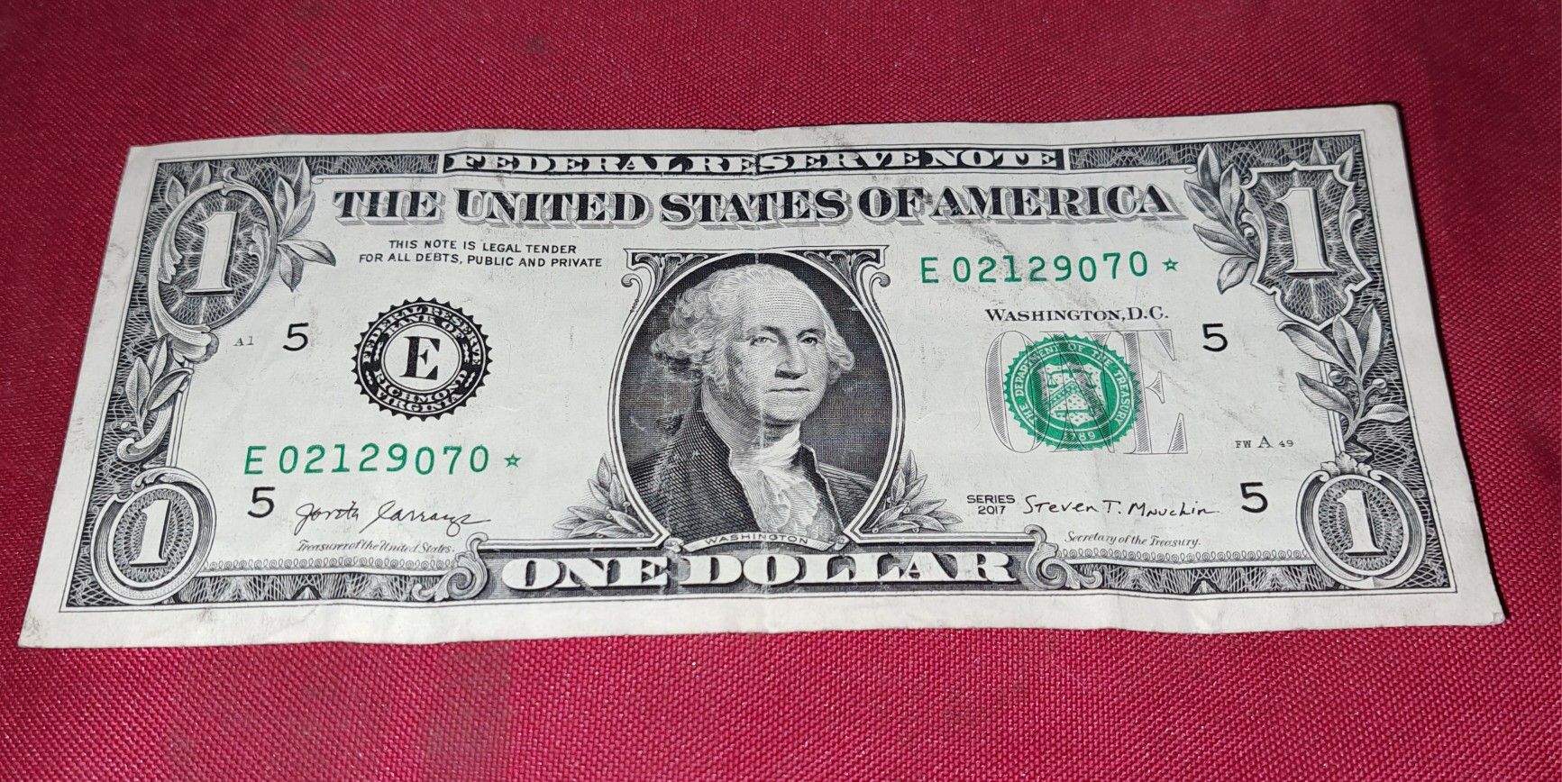 STAR NOTE LOW SERIAL NUMBER