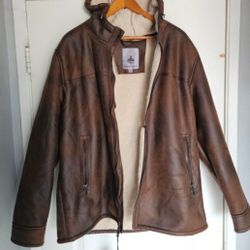 Men's Jacket XL Vegan Leather Suede Book

Brown
