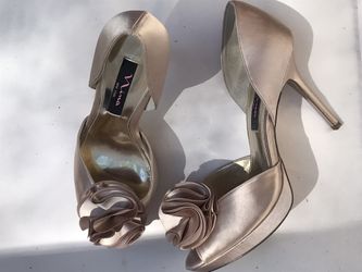 Nina champagne d’orsey heels worn once 8