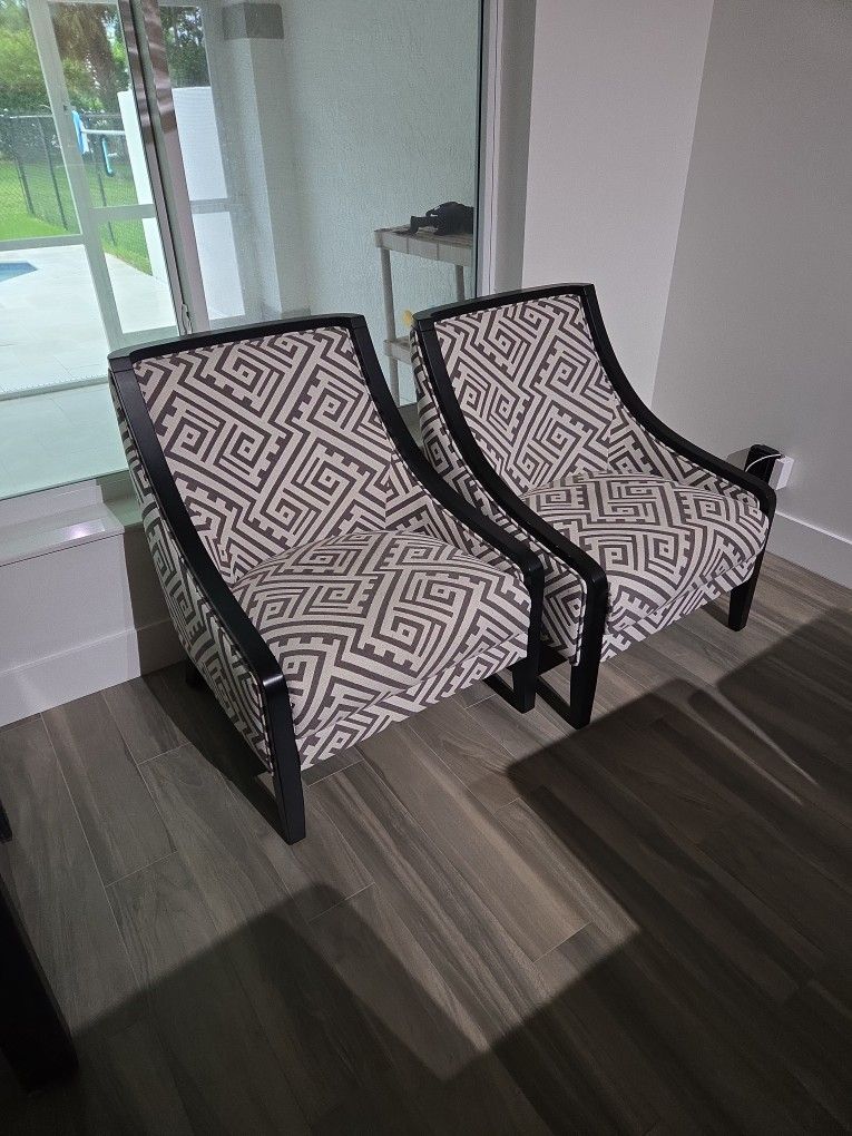 Great Condition CITY FURNITURE CHAIRS WITH WOOD EDGE