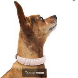 YOULY The Bohemian Pink Macrame Dog Collar, XX-Small/X-Small