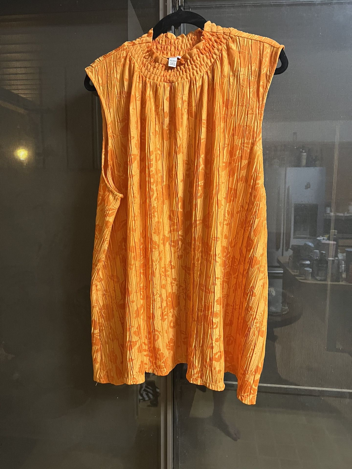 Orange Sleeveless Top