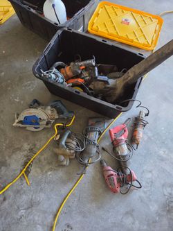 Corded power tools and bags