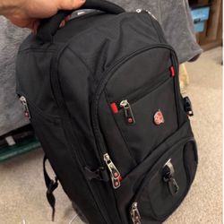 Extra Large Backpack /Wheels 55L 18" Laptop Compartment, 22.5"x15"x10" Capacity, Carry-On bag Travel, College, Work - Wheeled Business Backpack for Ad