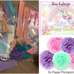 Unicorn Birthday Party Set 