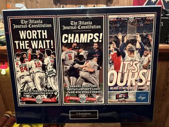 AJC Braves Championship Plaque 