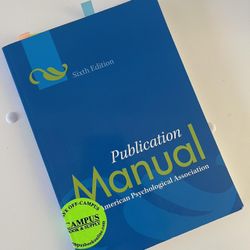 Publication Manual of the American Psychological Association, 6th Edition