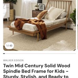 Mid- Century Modern Twin Bed Frame 