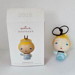 New Hallmark Christmas Ornament Disney Cinderella wood princess 2018 fairy tale 

Brand new Ornament 
Box has some minor wear from storage 
Approximat