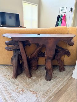 SOLID WOOD CONSOLE TABLE (HEAVY)