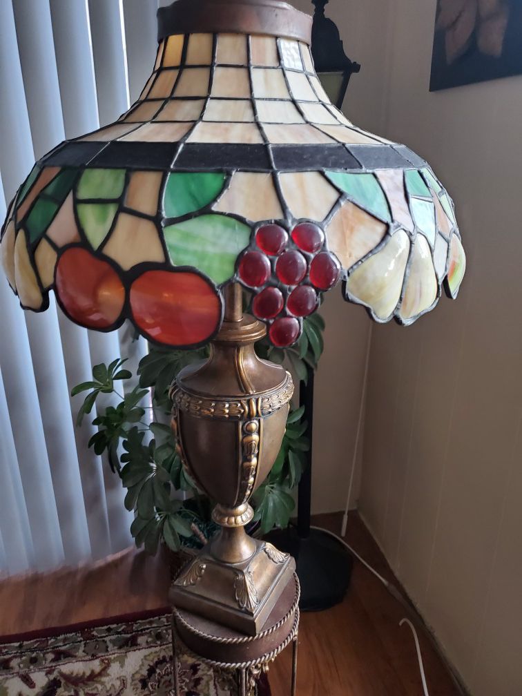 Vintage stained glass lamp