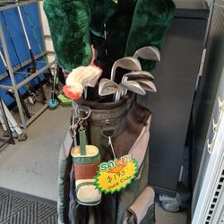 Assorted Gold Clubs With Bag (#23101)