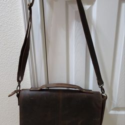 Brown Leather Messenger Bag
