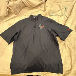 Nike Houston Texans Hot Quarter Zip Short Sleeve Pullover