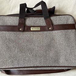Samsonite Vintage Tweed Travel Bag Or Briefcase 