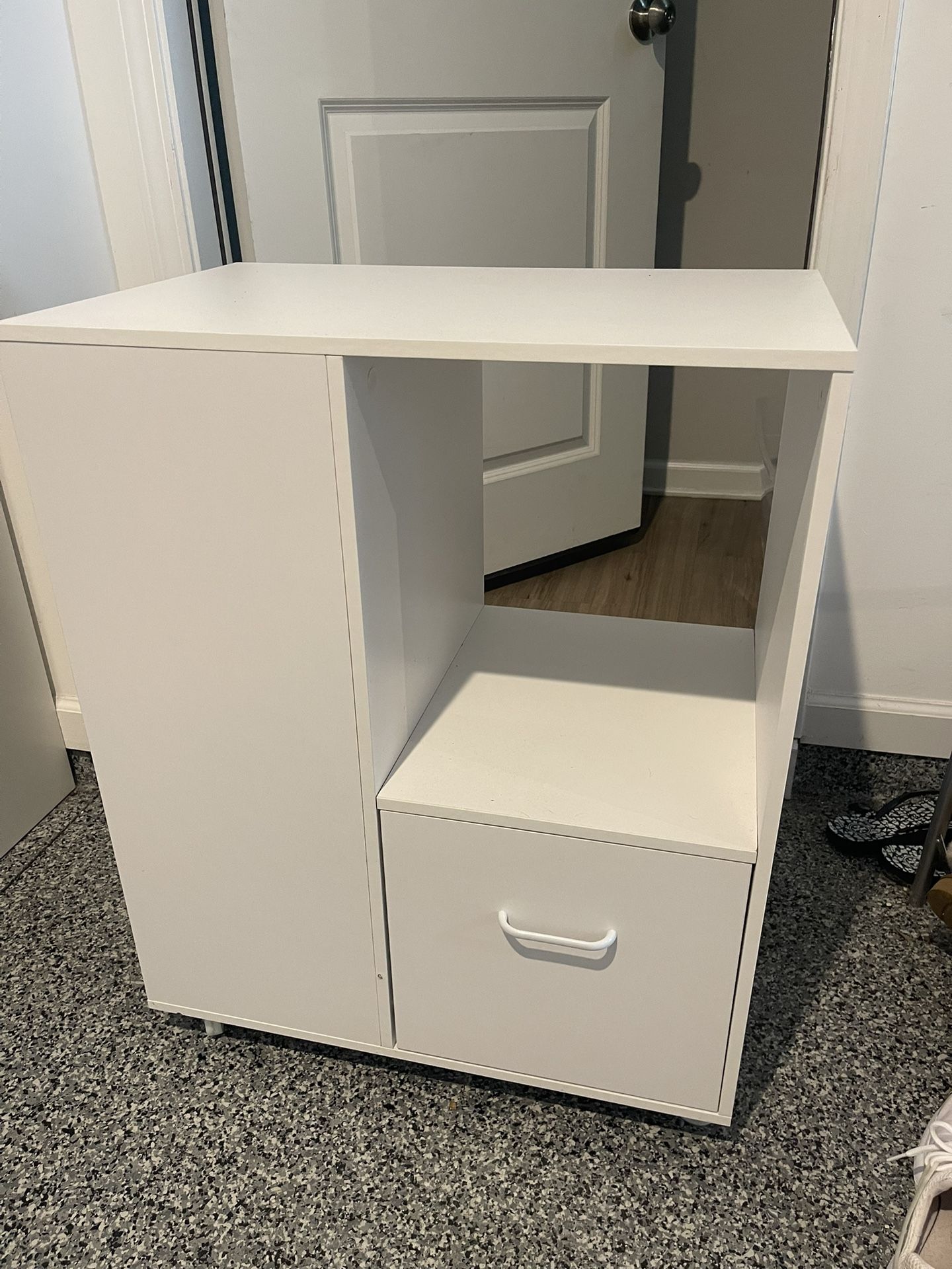White File Cabinet/ Shelf