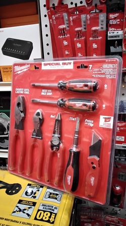 MILWAUKEE 7PC./P. ELECTRICIAN'S HAND TOOL SET W/ ZIPPER POUCH 