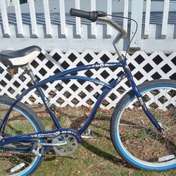 Electra 26-in 3 speed beach cruiser bike ready to ride with new chain and upgraded flaming tires