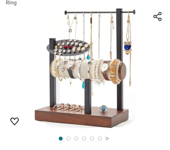 ewelry Organizer Stand T Shaped Jewelry Holder Stand Necklace Holder Stand - 4 Tier 