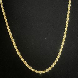 14k Gold Plated Rope Chain 22-24in.