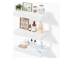 Floating Shelves for Wall, Bathroom Shelves Over Toilet, Wall Shelves & Book Shelf for Room, Hanging Shelf, Modern Wooden Wall-Mounted Small Floating 