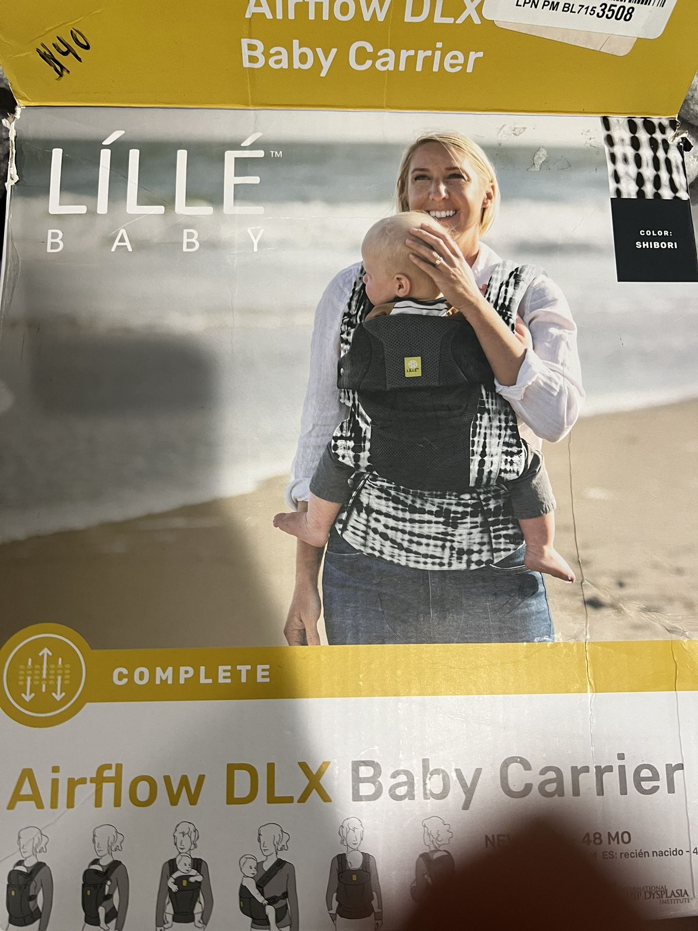LILLE BABY All Seasons Baby Carrier Newborn-48 Mo Salt & Pepper