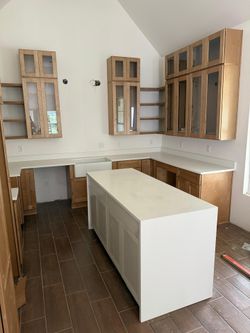Countertop and cabinet