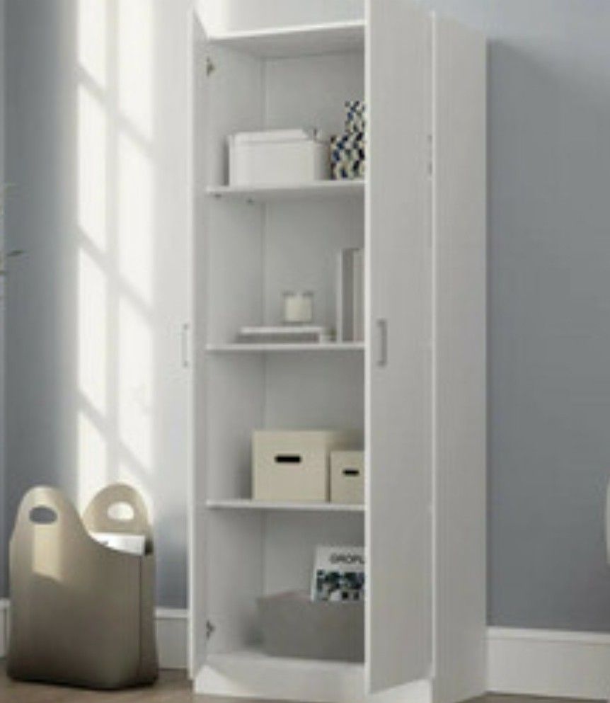 Assorted White Storage Cabinets
